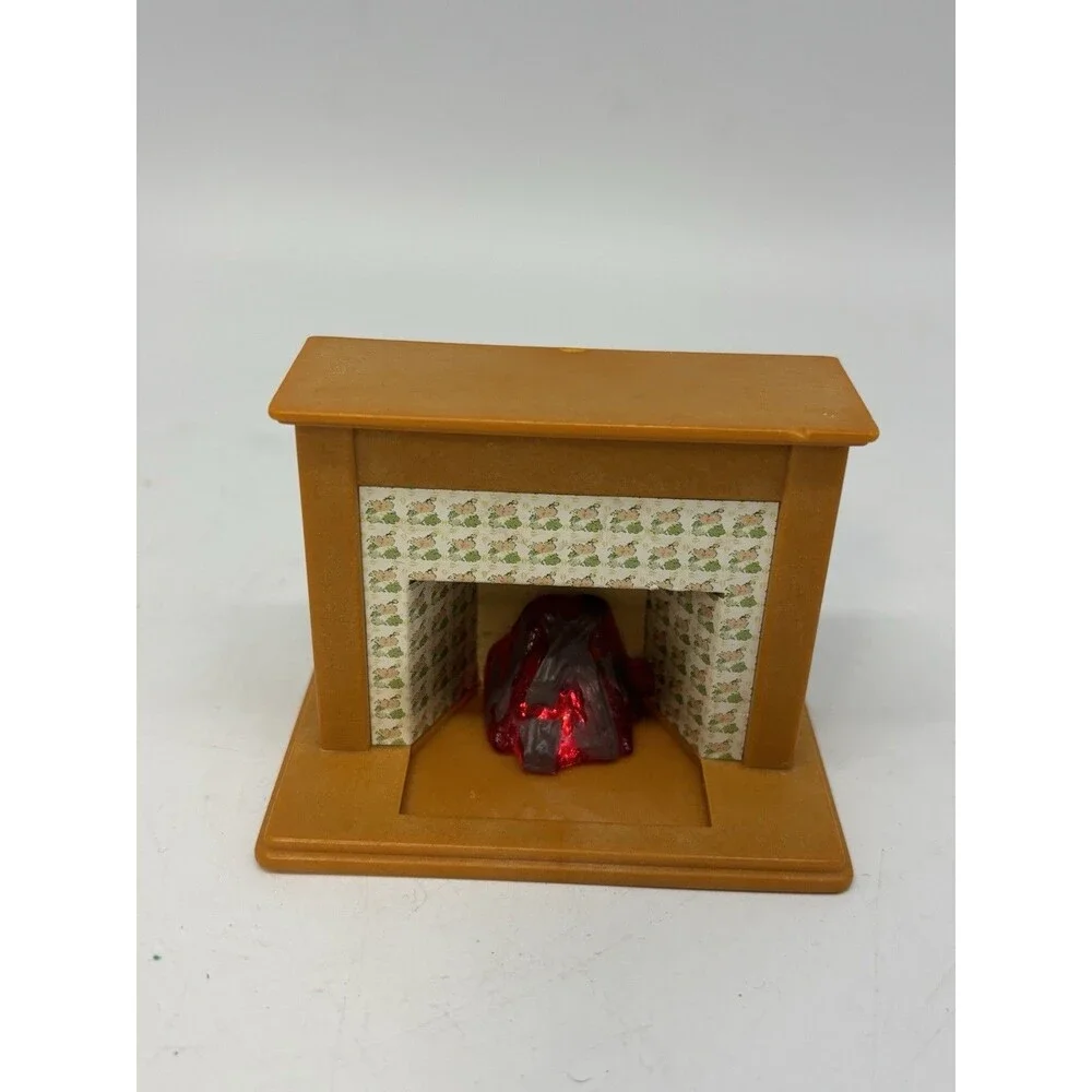 Sylvanian Families Calico Critters Green Sofa Living Room Fireplace Furniture
